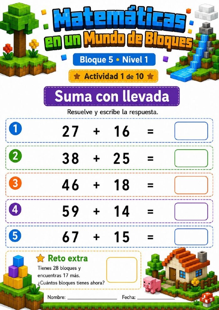 Actividad: suma con llevada